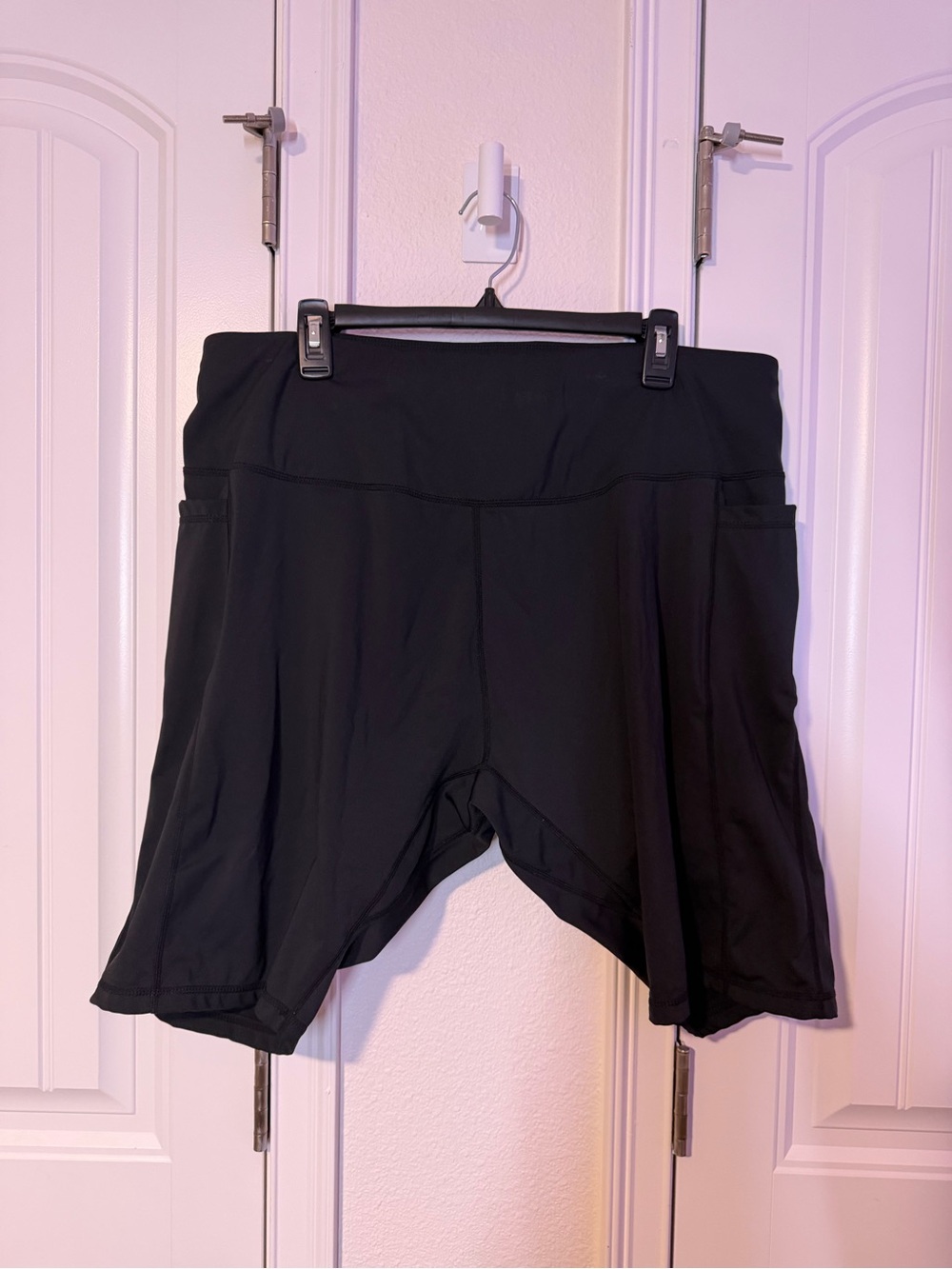 Black Women's Athletic Shorts with Pockets